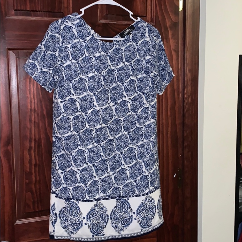 LuLus blue floral dress